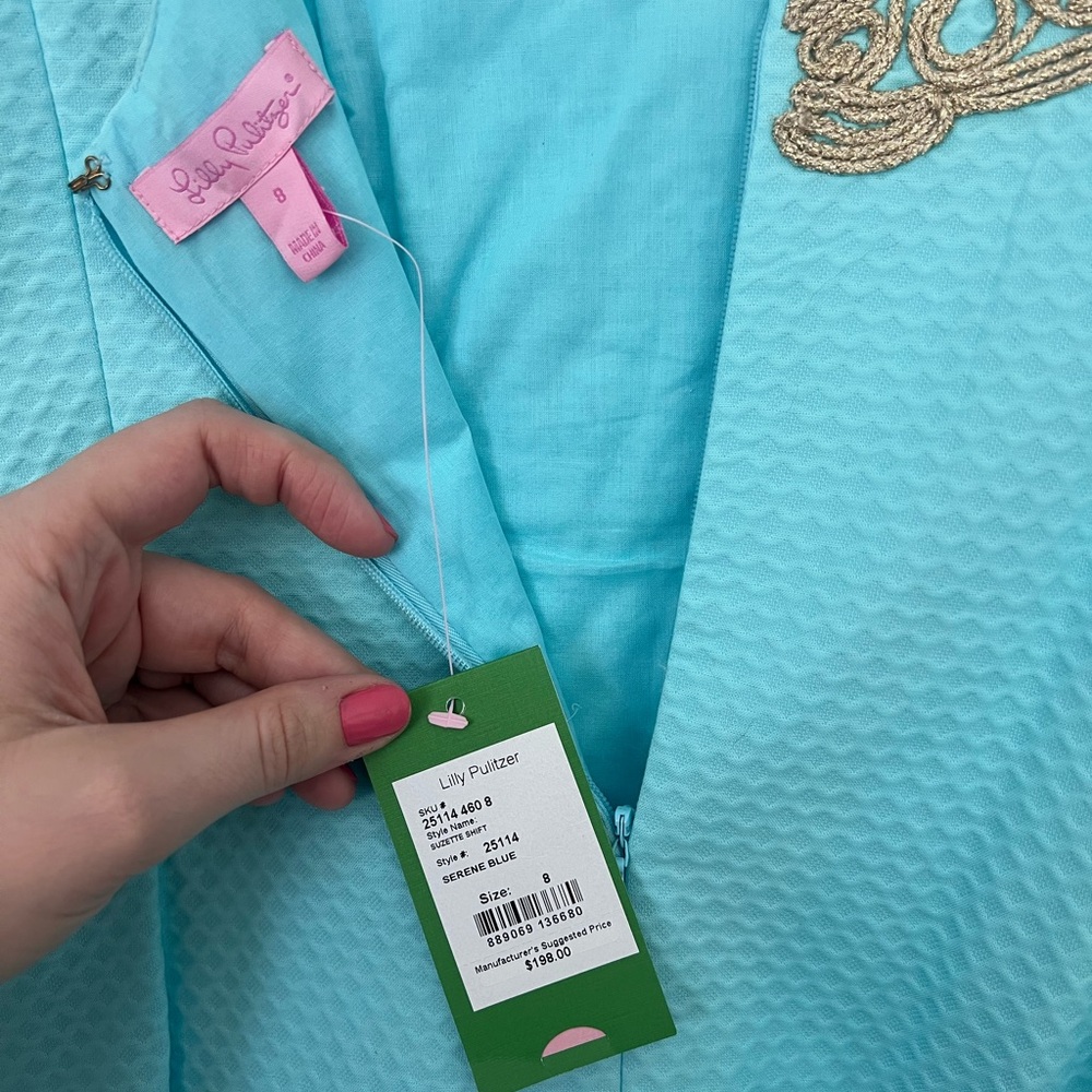NWT Lilly Pulitzer Dress with Gold Detailing - Picture 4 of 4